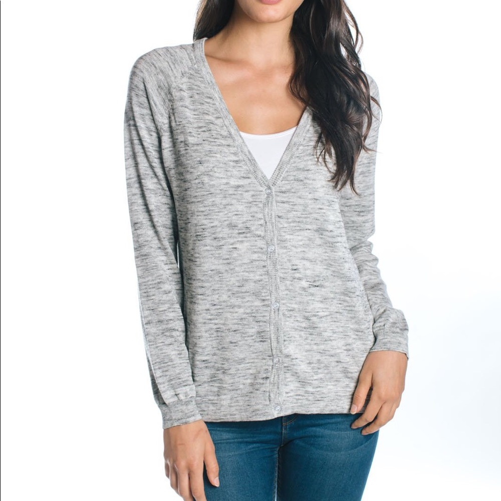 Grey melange cardigan